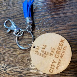 Wood Engraved Keychain