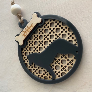 Rattan Dog Silhouette Ornament/Pet Memorial Ornament