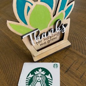 Teacher Succulent Gift Card Holder